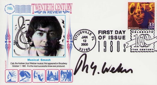 Andrew Lloyd Weber signed FDC