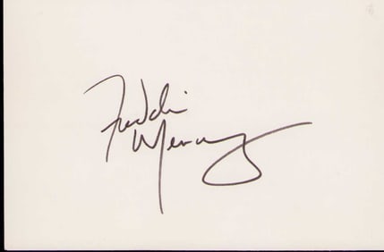 Freddie Mercury signed card