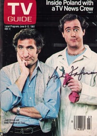 Andy Kaufman signed TV Guide