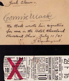Connie Mack and ticket