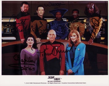 Star Trek Next Generation signed cast photograph
