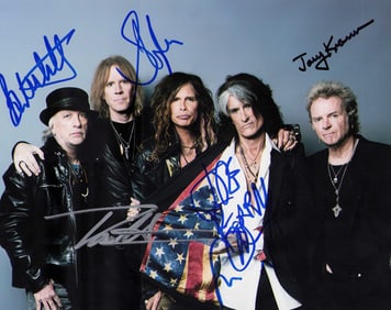 Aerosmith signed photograph