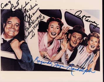 Honeymooners cast signed photograph