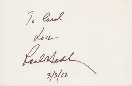 Roal Dahl signed card