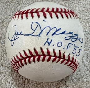 Joe Dimaggio signed baseball