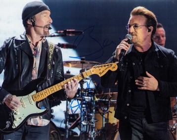 U2 signed photograph