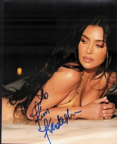 Kim Kardashian signed photograph