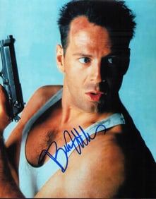 Bruce Willis signed photograph