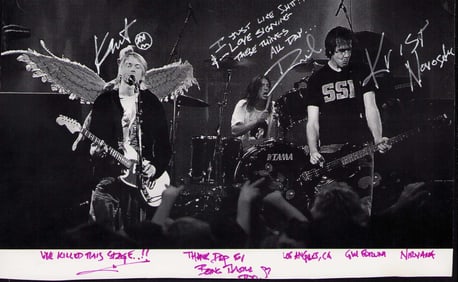 Nirvana signed stage photograph