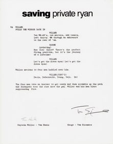Saving Private Ryan signed script page