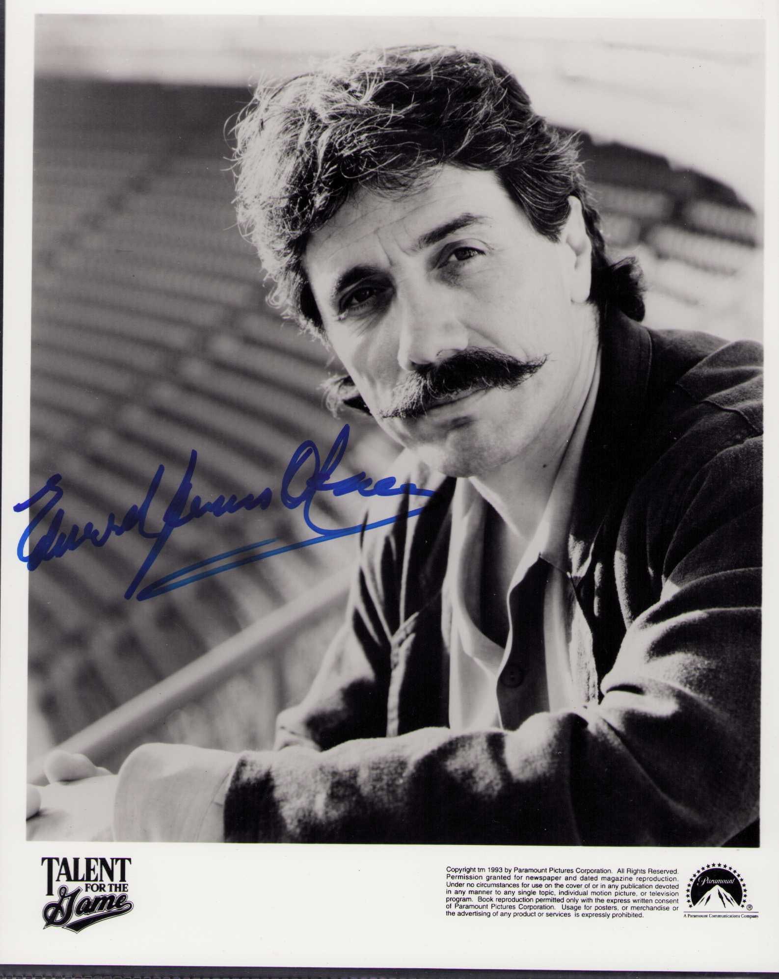 Edward James Olmos signed photograph: A vintage signed 8x10 by the actor Certificate of AuthenticityEVERY item in this auction comes with at minimum a fully illustrated and serial numbered COA signed by the worlds leading authenticator in