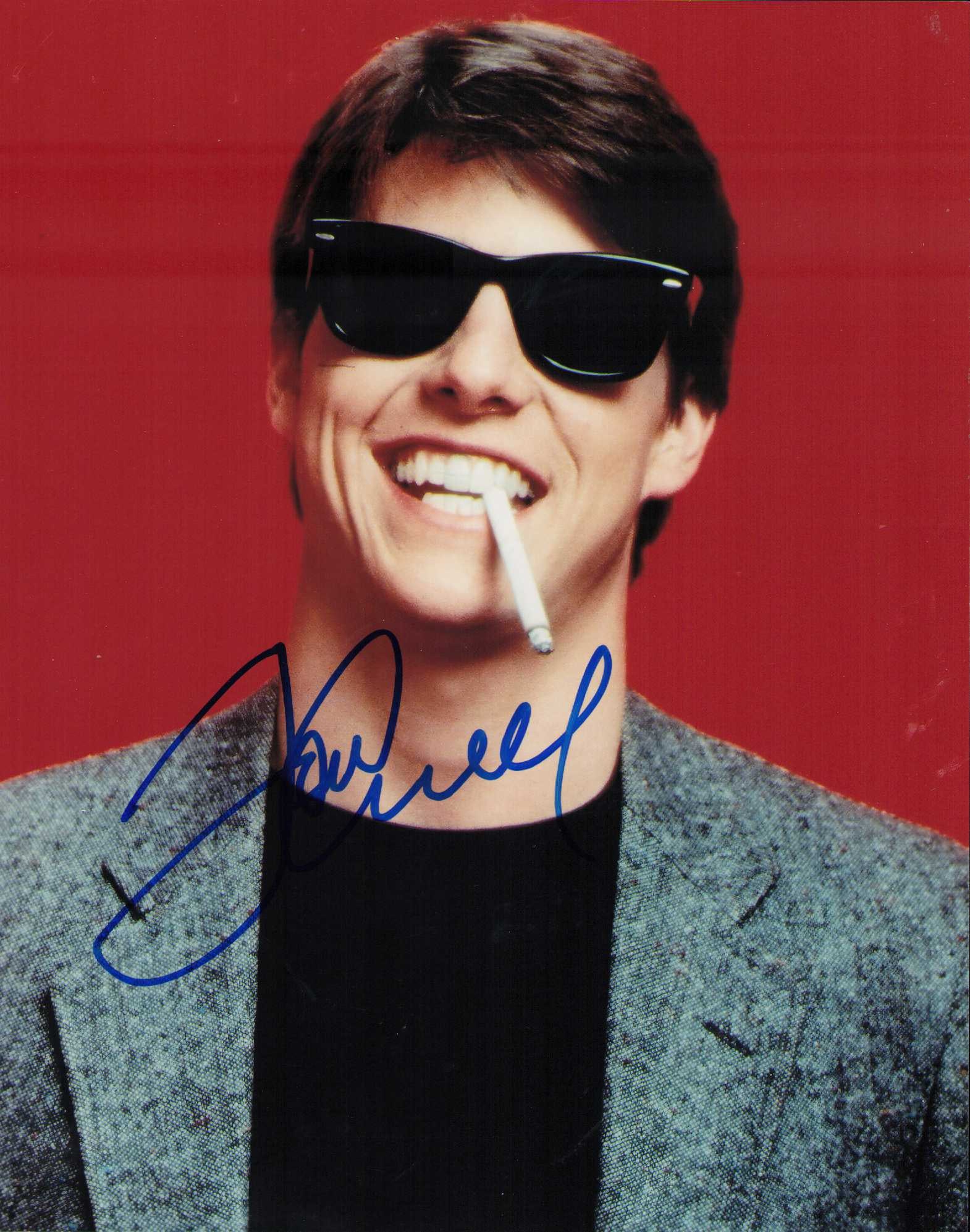 Tom Cruise "Risky Business" signed photograph: A great signed 8x10 from Tom Cruises break out film Risky Business Certificate of AuthenticityEVERY item in this auction comes with at minimum a fully illustrated and serial numbered COA signed by the