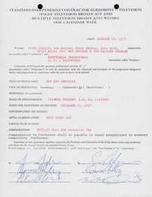 Janis Joplin rare signed contract