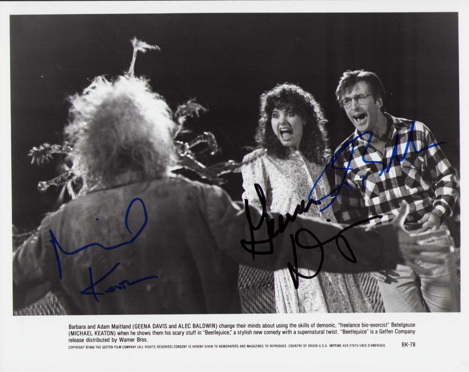 Beetlejuice cast signed photograph (1 of 1)