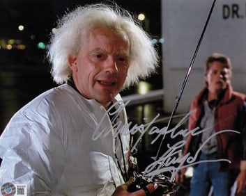 Christopher Lloyd signed photograph