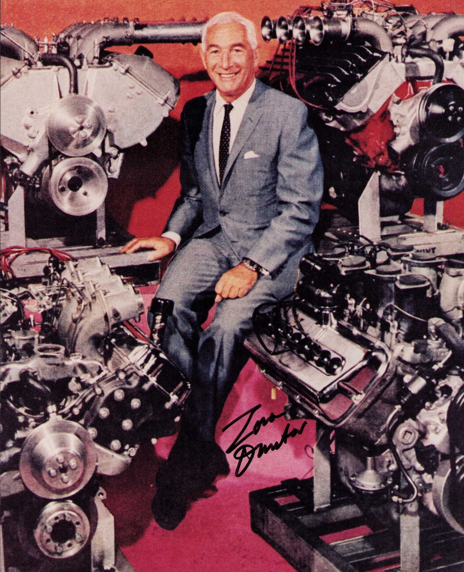 Zora Duntov signed photograph: A signed (one of 200 ever done) 8x10 of the creator of the Corvette we did this his only signing in the 1990s Certificate of AuthenticityEVERY item in this auction comes with at minimum a fully illust