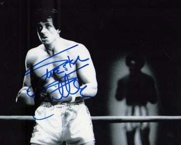 Sylvester Stallone Rocky signed photograph
