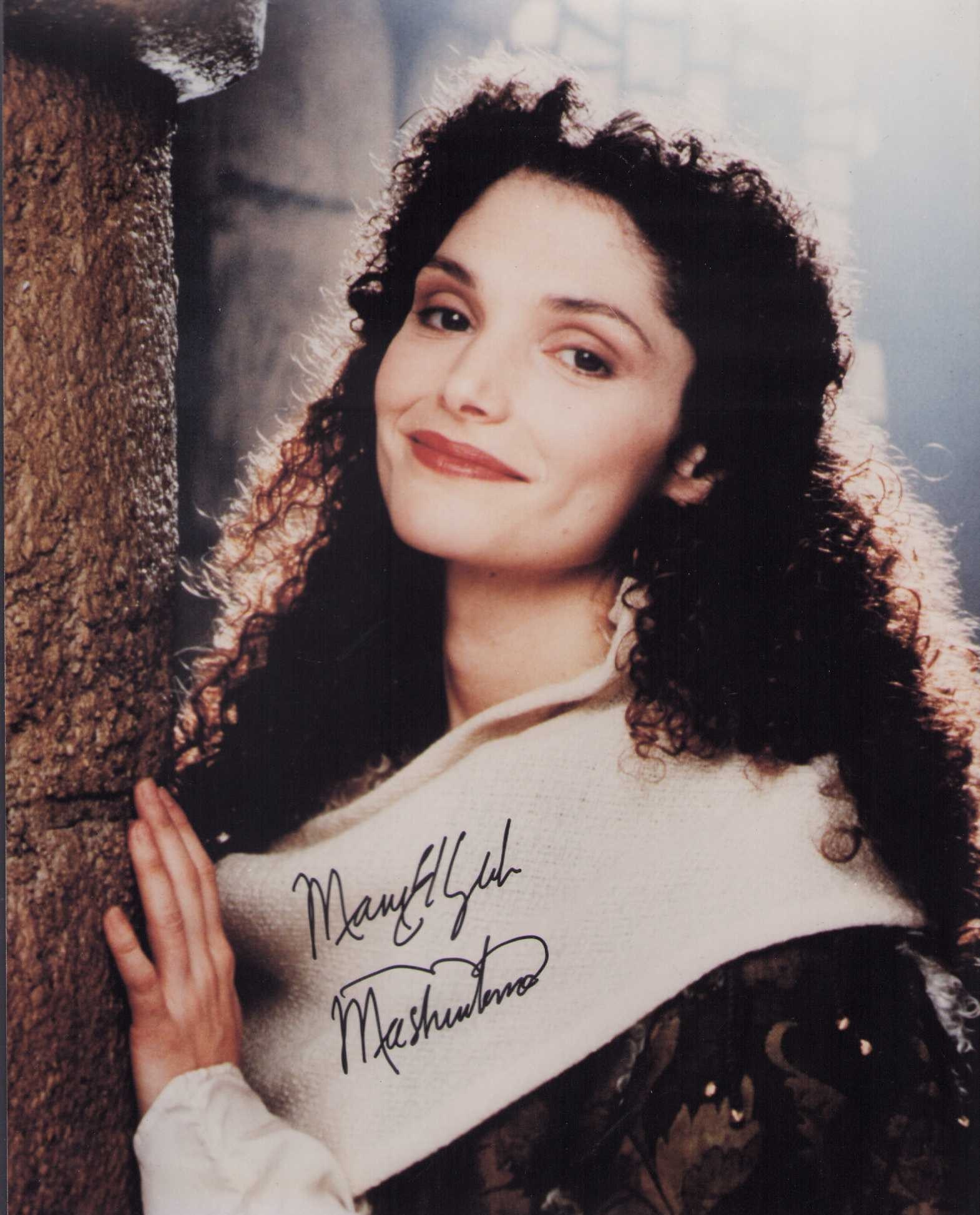 Mary Elizabeth Mastrantonio signed photograph: A vintage signed 8x10 of the Scarface and Robin Hood star scarce signer Certificate of AuthenticityEVERY item in this auction comes with at minimum a fully illustrated and serial numbered COA signed b