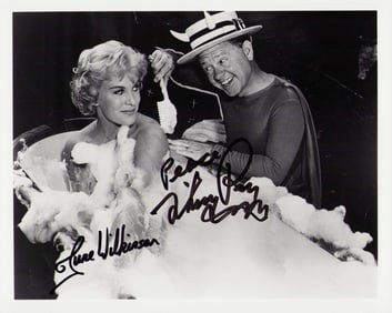 Mikey Rooney and June Wilkinson signed photograph