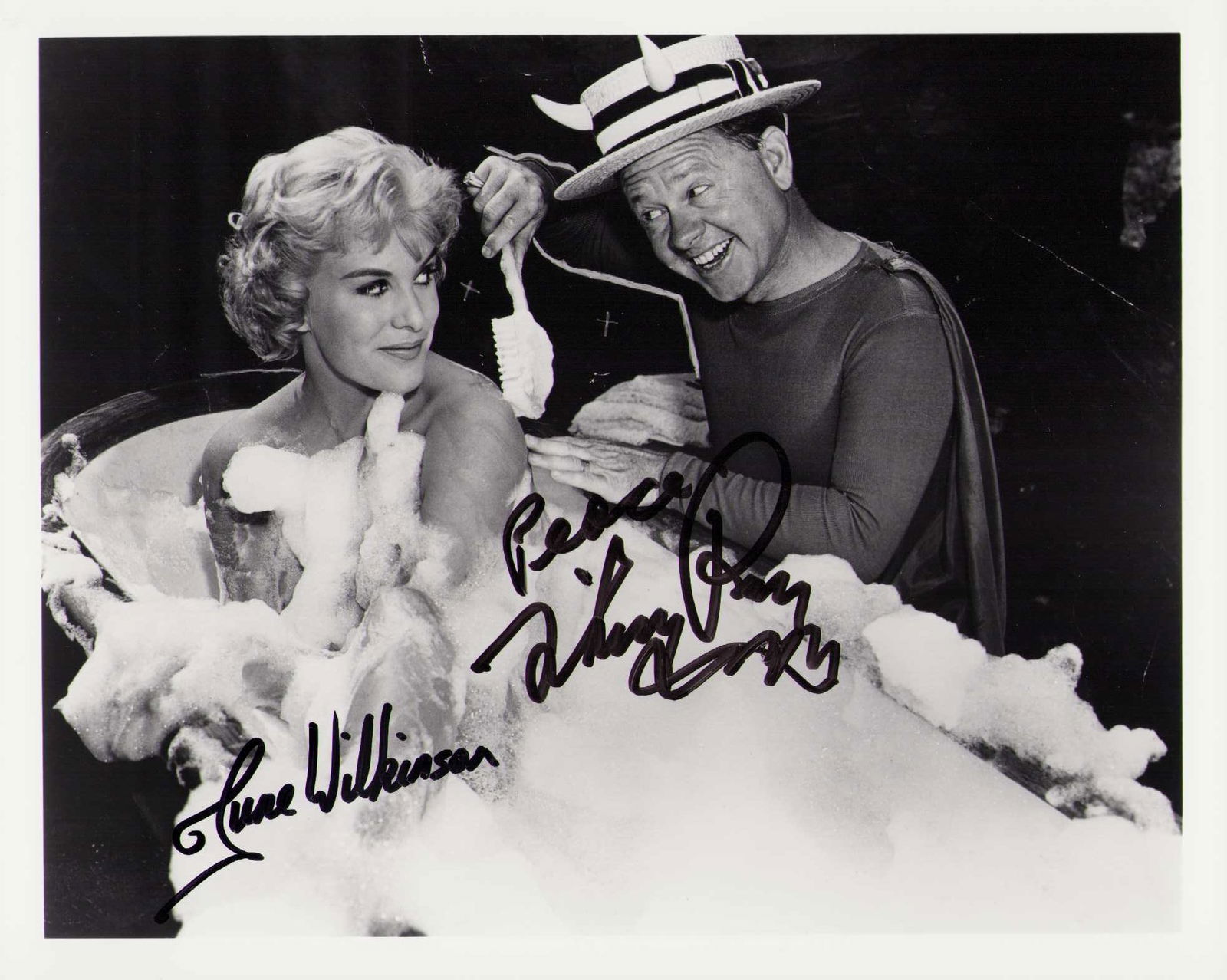 Mikey Rooney and June Wilkinson signed photograph (1 of 1)