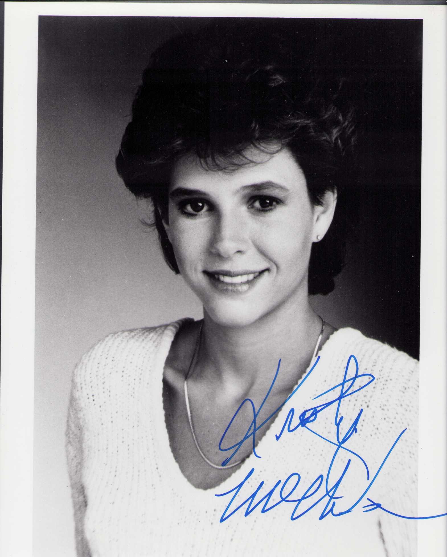 Kristy McNichols signed photograph: A vintage signed 8x10 by the actress when younger Certificate of AuthenticityEVERY item in this auction comes with at minimum a fully illustrated and serial numbered COA signed by the worlds leading a