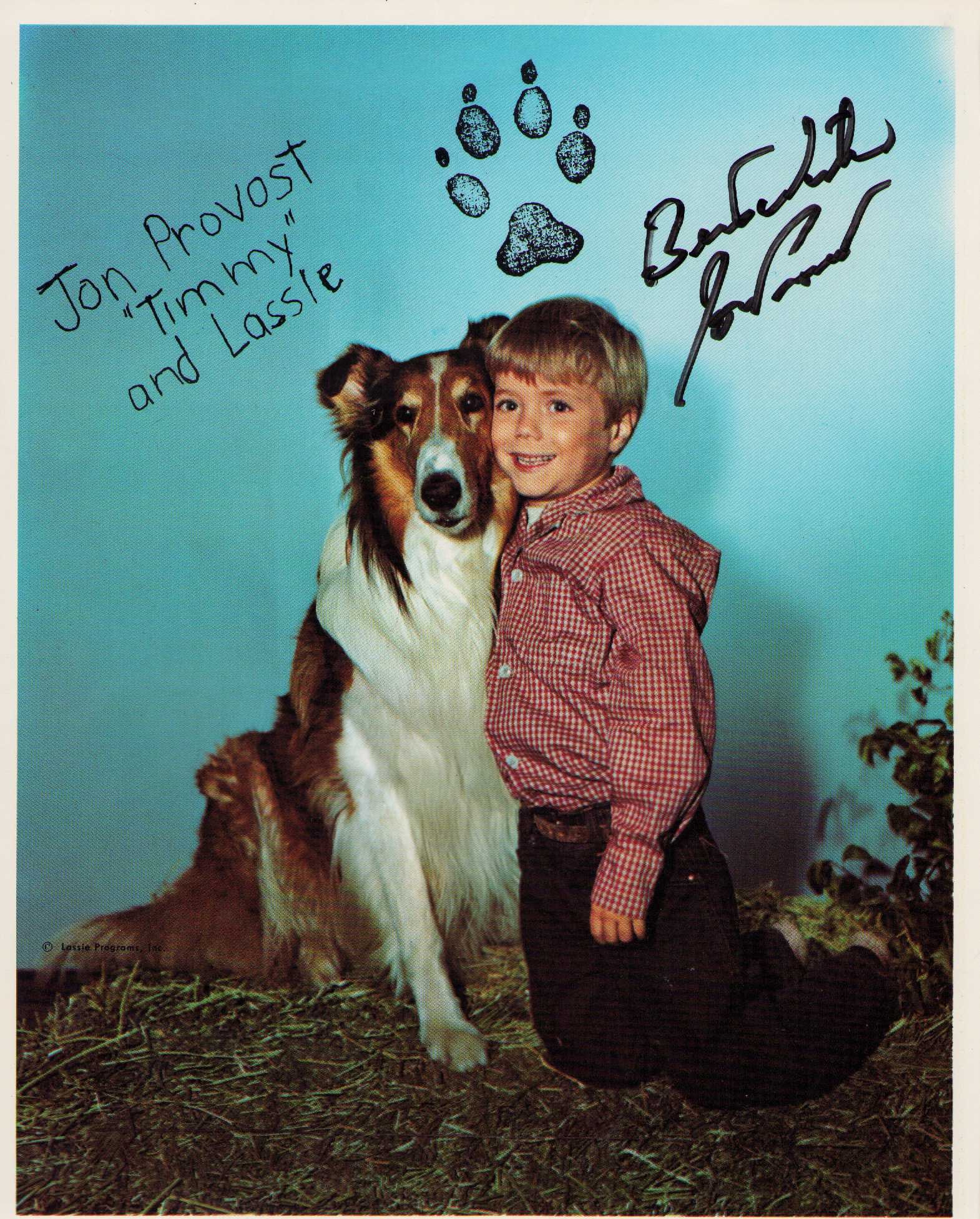Jon Provost signed Lassie photograph (1 of 1)
