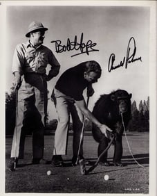 Bob Hope and Armold Palmer unique signed photograph