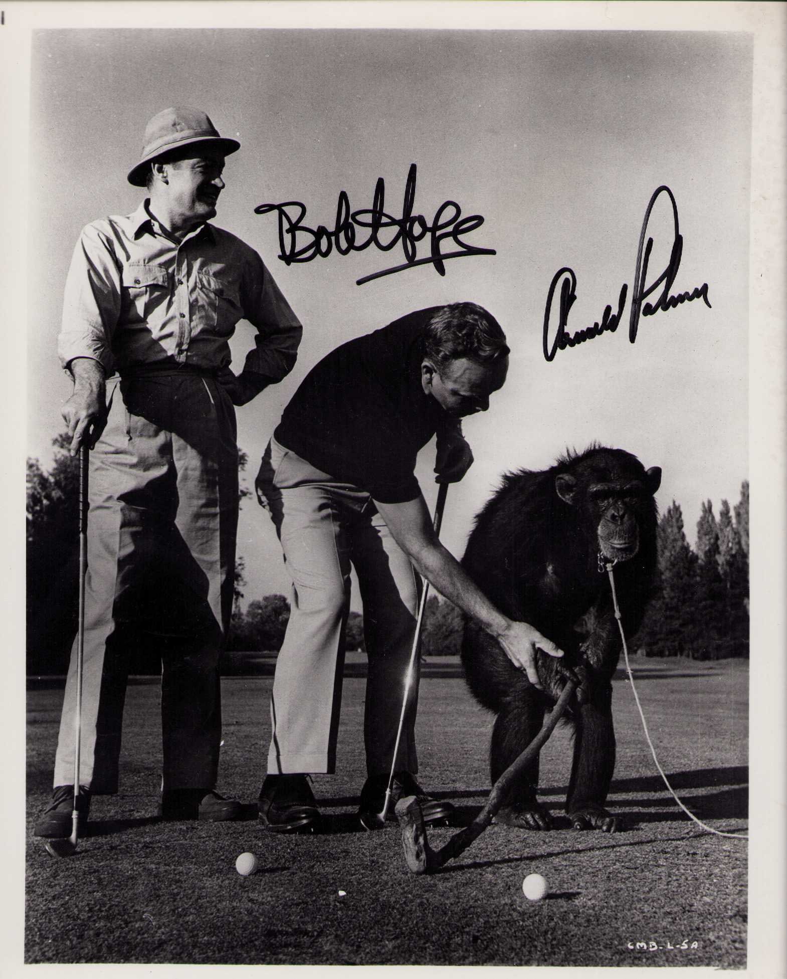 Bob Hope and Armold Palmer unique signed photograph (1 of 1)