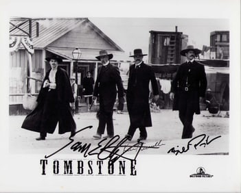 Sam Elliott and Bill Paxton Tombstone signed photograph