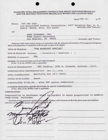 The Bee Gees signed contract