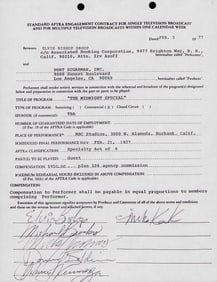 Elvin Bishop signed contract