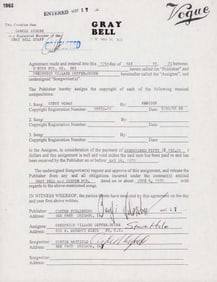 Gypsy Woman publishing royalties signed contract