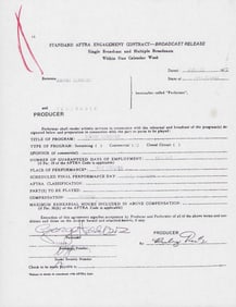 George Harrison signed contract