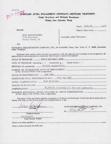 Kris Kristofferson signed contract