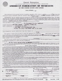 Marvin Gaye and Tammi Terrell signed contract