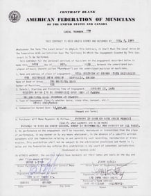 Grateful Dead signed contract