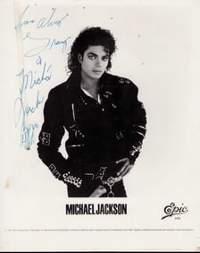 Michael Jackson signed photograph