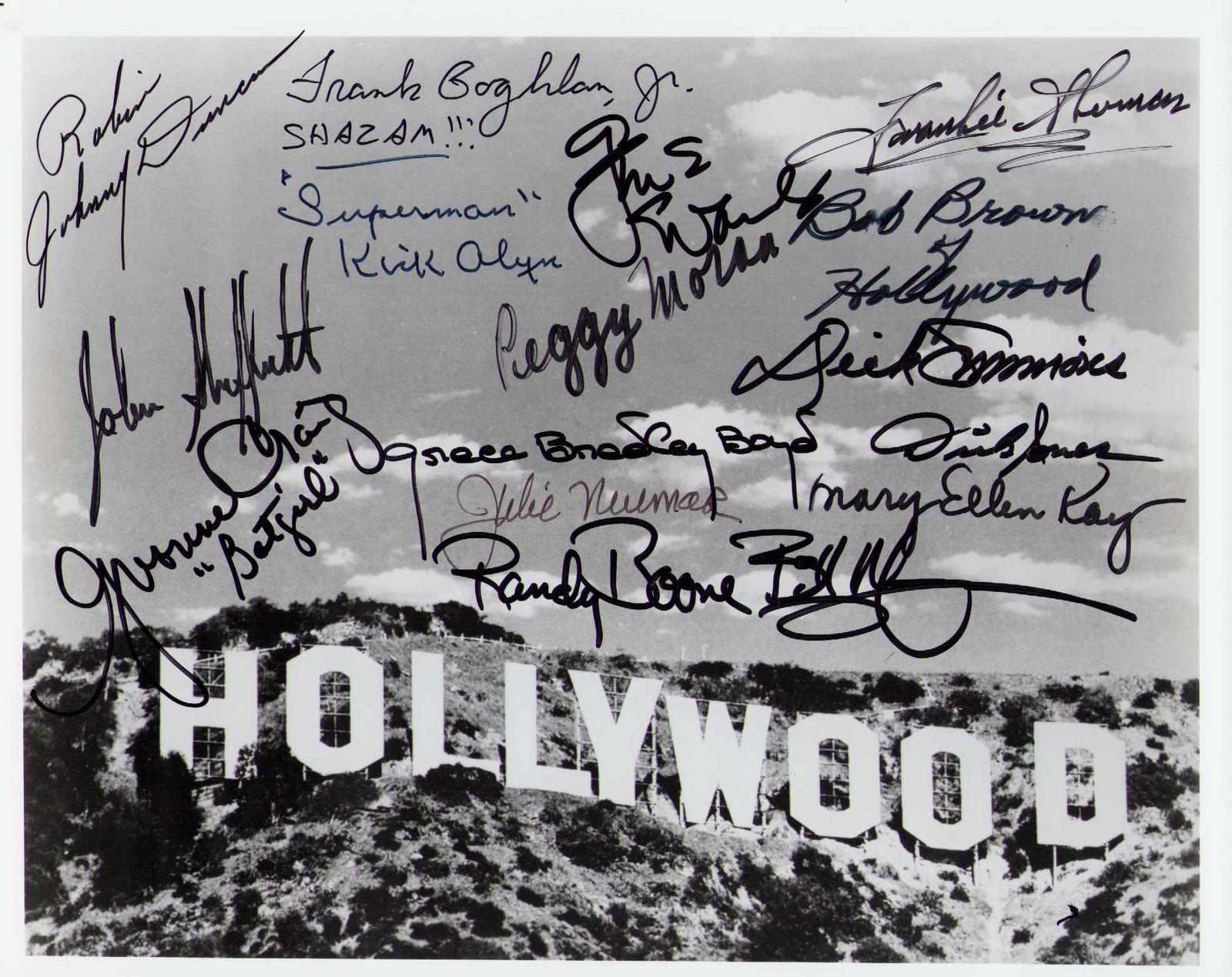 Hollywood sign photograph signed by multiple legends (1 of 1)