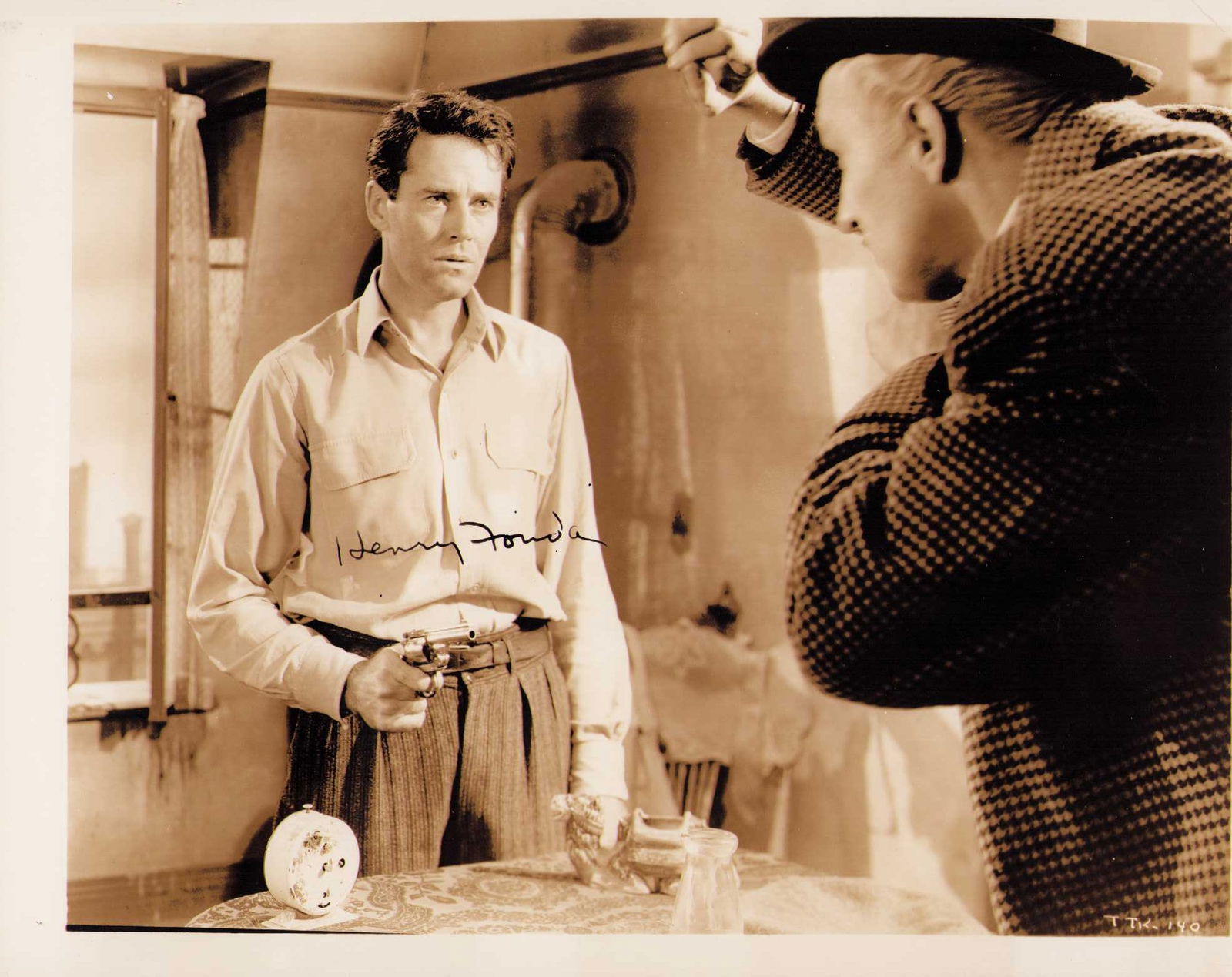 Henry Fonda vintage signed photograph: Vintage original sepia toned 8x10 signed by legend Henry Fonda Certificate of AuthenticityEVERY item in this auction comes with at minimum a fully illustrated and serial numbered COA signed by the wor