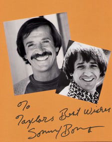 Sonny Bono signed flyer