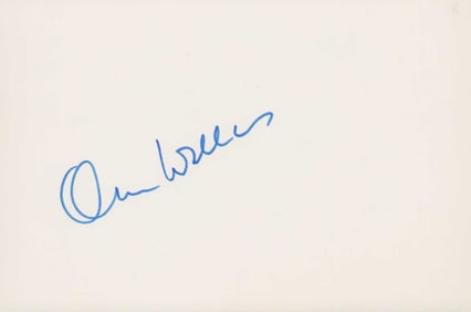 Orson Wells signed card