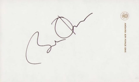 Barrack Obama signed Air Force One stationary
