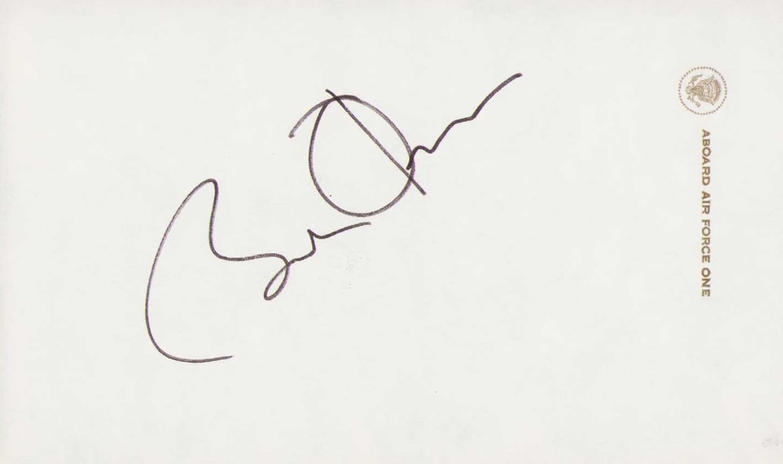 Barrack Obama signed Air Force One stationary (1 of 1)
