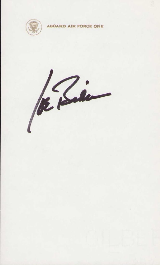 Joe Biden signed Air Force One stationary (1 of 1)