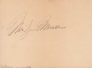 Marilyn Monroe signed page