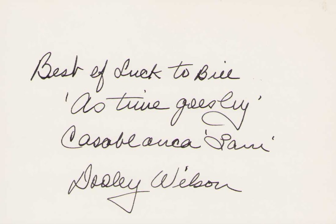 Dooley Wilson rare Casablanca signature (1 of 1)