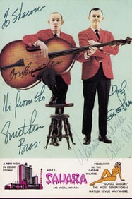 Smothers Brothers appearance card signed