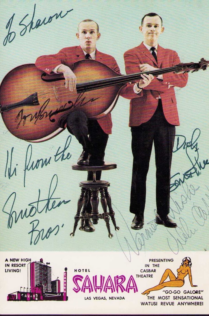 Smothers Brothers appearance card signed (1 of 1)