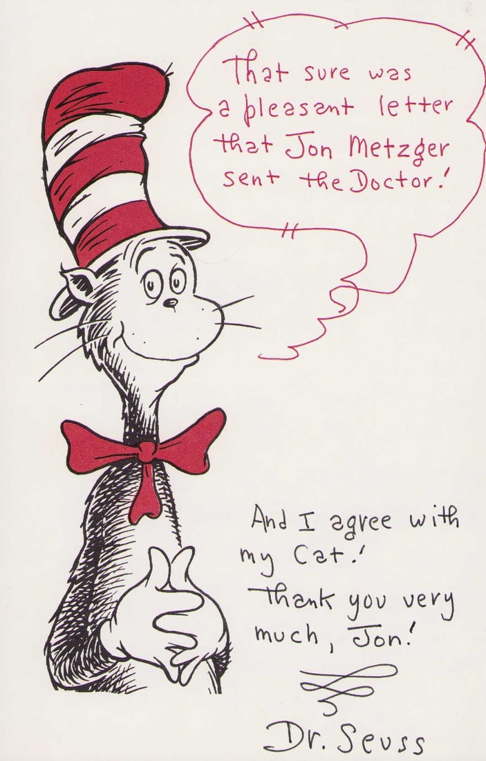 Dr Seuss letter signed (1 of 1)