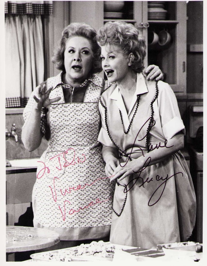 Lucille Ball and Vivian Vance signed photograph (1 of 1)
